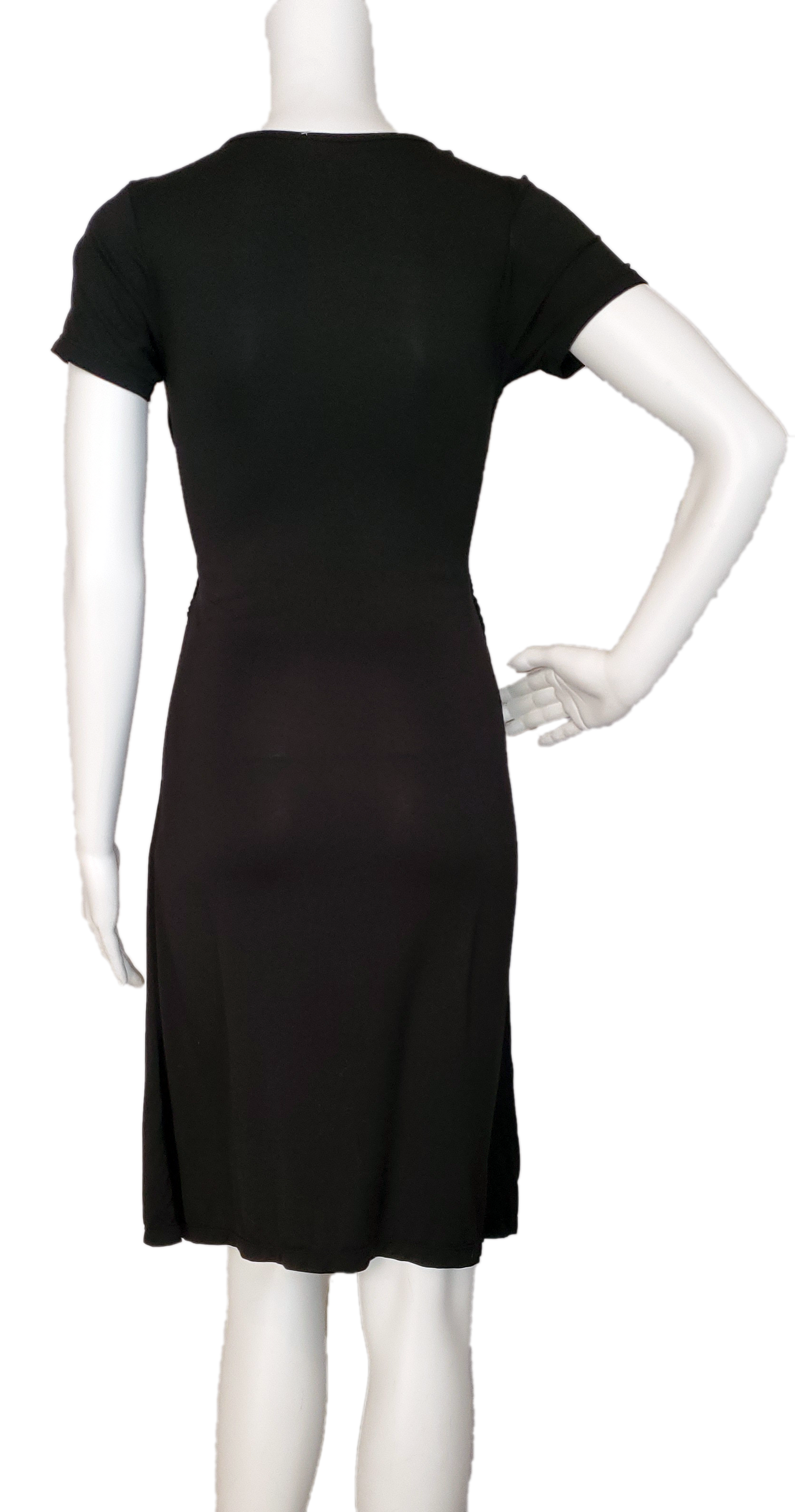 Criss-Cross Top Black Knit Maternity & Nursing Dress
