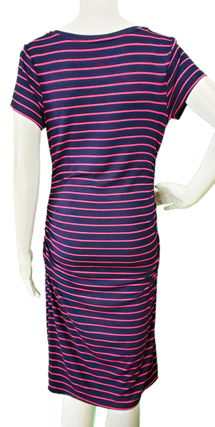 Liz Lange Maternity Pink Striped T-shirt Dress