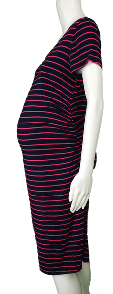 Liz Lange Maternity Pink Striped T-shirt Dress