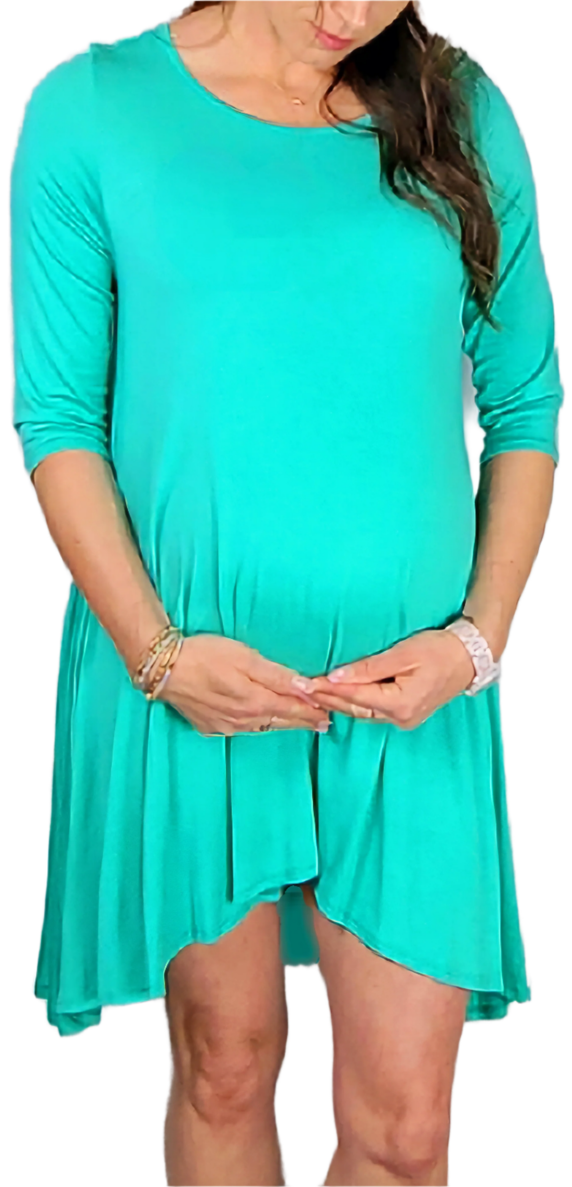 Jade Hi-Low Hem Maternity Dress Large Jade Hi-Low Hem Maternity Dress Large