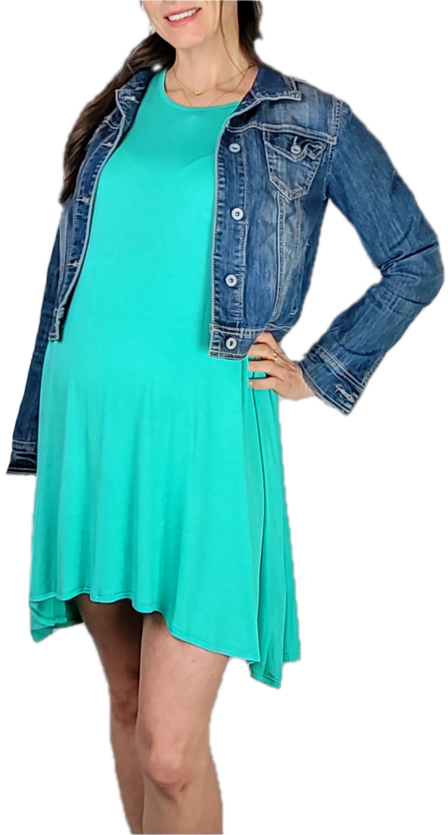Jade Hi-low Hem Dress