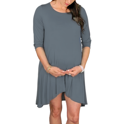 Grey Hi-low Hem Dress