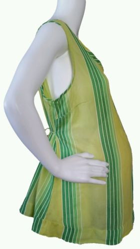 Old Navy Maternity Lemon-Lime Striped Sleeveless Tunic