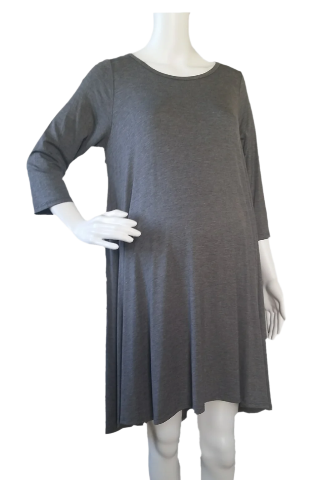 Grey Hi-low Hem Dress