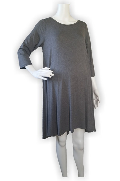 Grey Hi-low Hem Dress