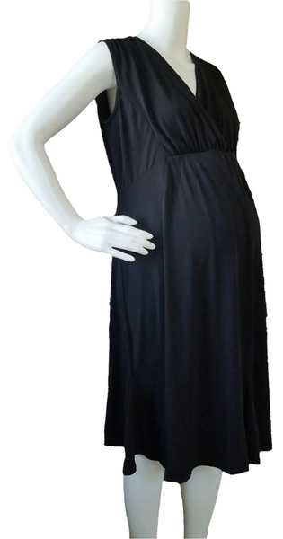 Old Navy Maternity V-neck Knit Black Dress