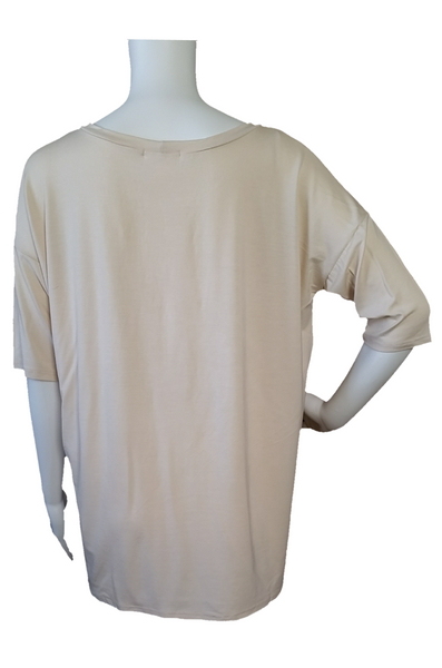 Dolman Sleeve Boat-neck Tee