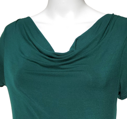 PattyBoutik Mama Emerald Cowl Neck Dress