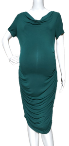 PattyBoutik Mama Emerald Cowl Neck Dress