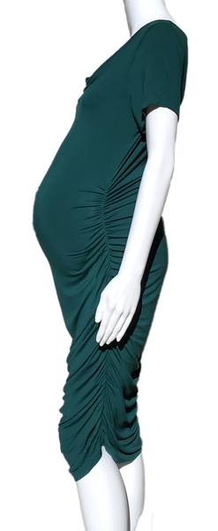 PattyBoutik Mama Emerald Cowl Neck Dress