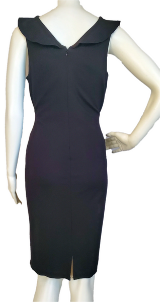 Ruffle Detail Sleeveless Knit Maternity Dress
