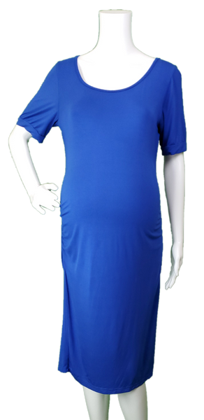 Royal Blue Short Sleeve Knit Dress
