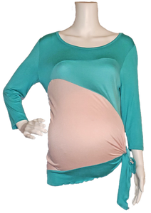 Color Block Side-tie Top