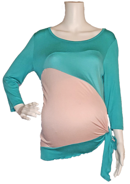 Color Block Side-tie Top