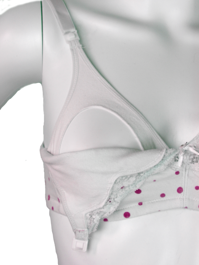Pink Polka Dot Wireless Cotton Blend Nursing Bra – Bellies to Bellies