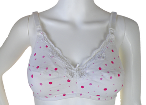 Pink Polka Dot Wireless Nursing Bra