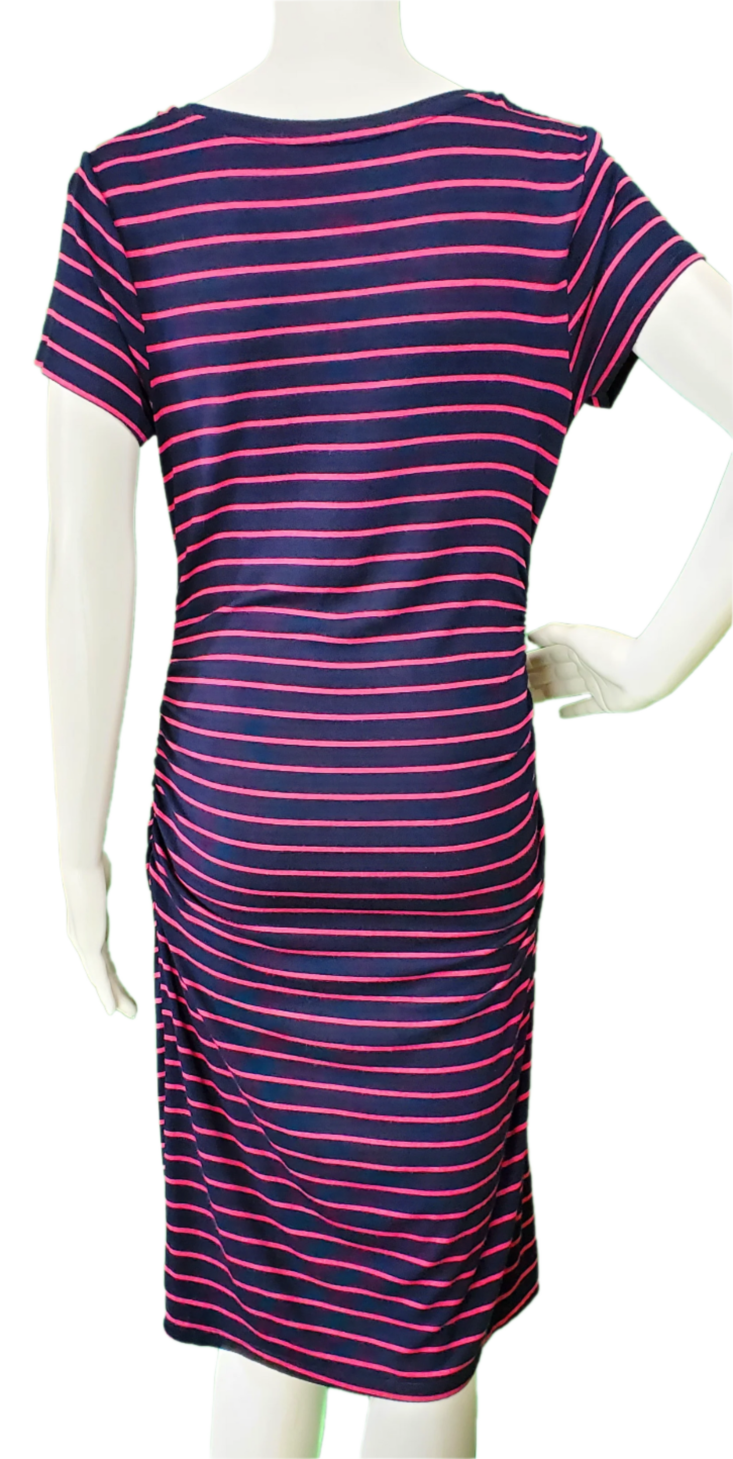 Liz Lange Maternity Pink Striped T-shirt Dress