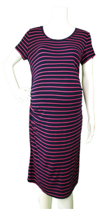 Liz Lange Maternity Pink Striped T-shirt Dress