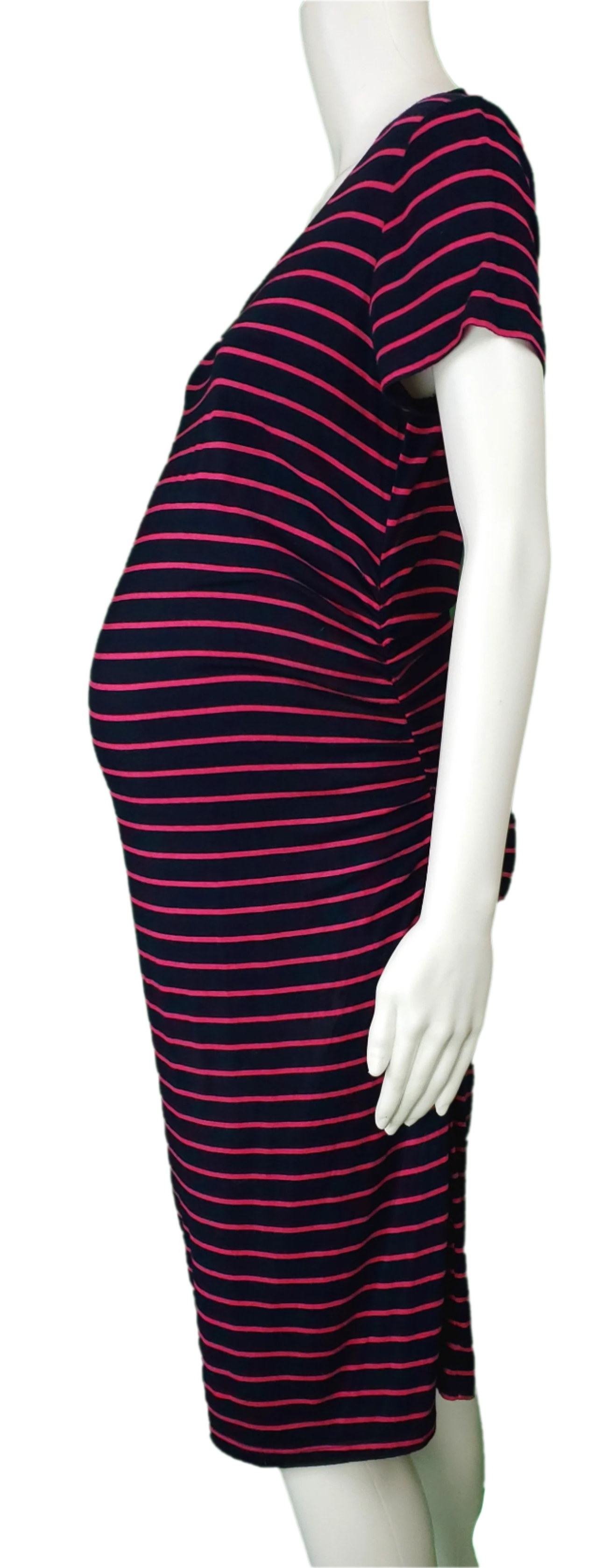 Liz Lange Maternity Pink Striped T-shirt Dress